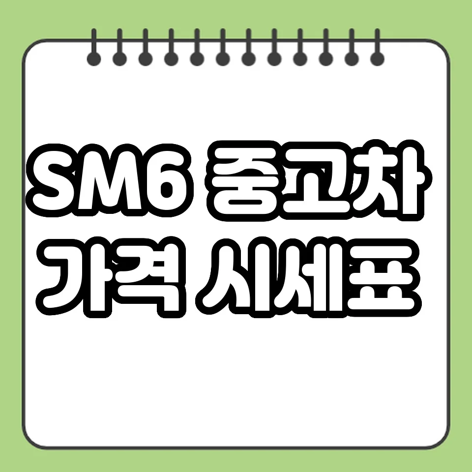 SM6 중고차 가격 시세표 썸네일